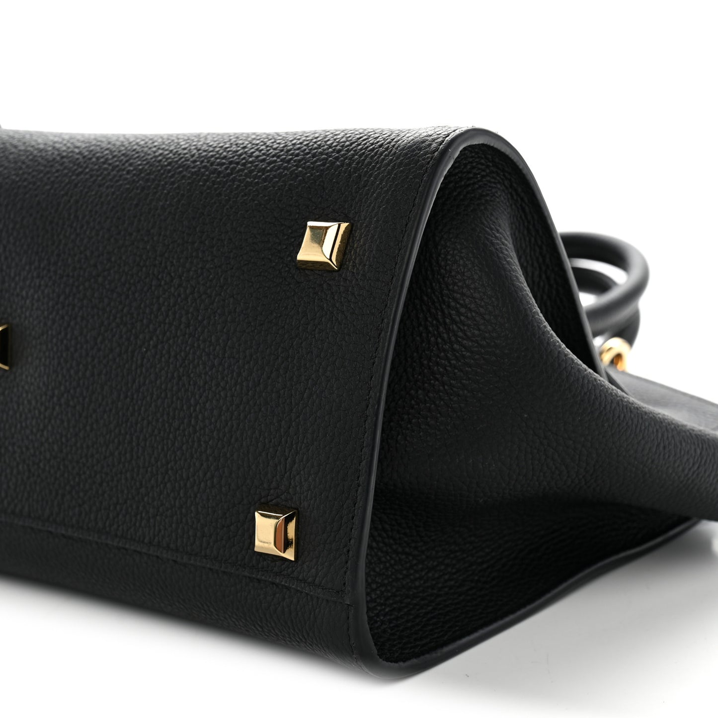 Calfskin Medium Studio Soft Bag Black