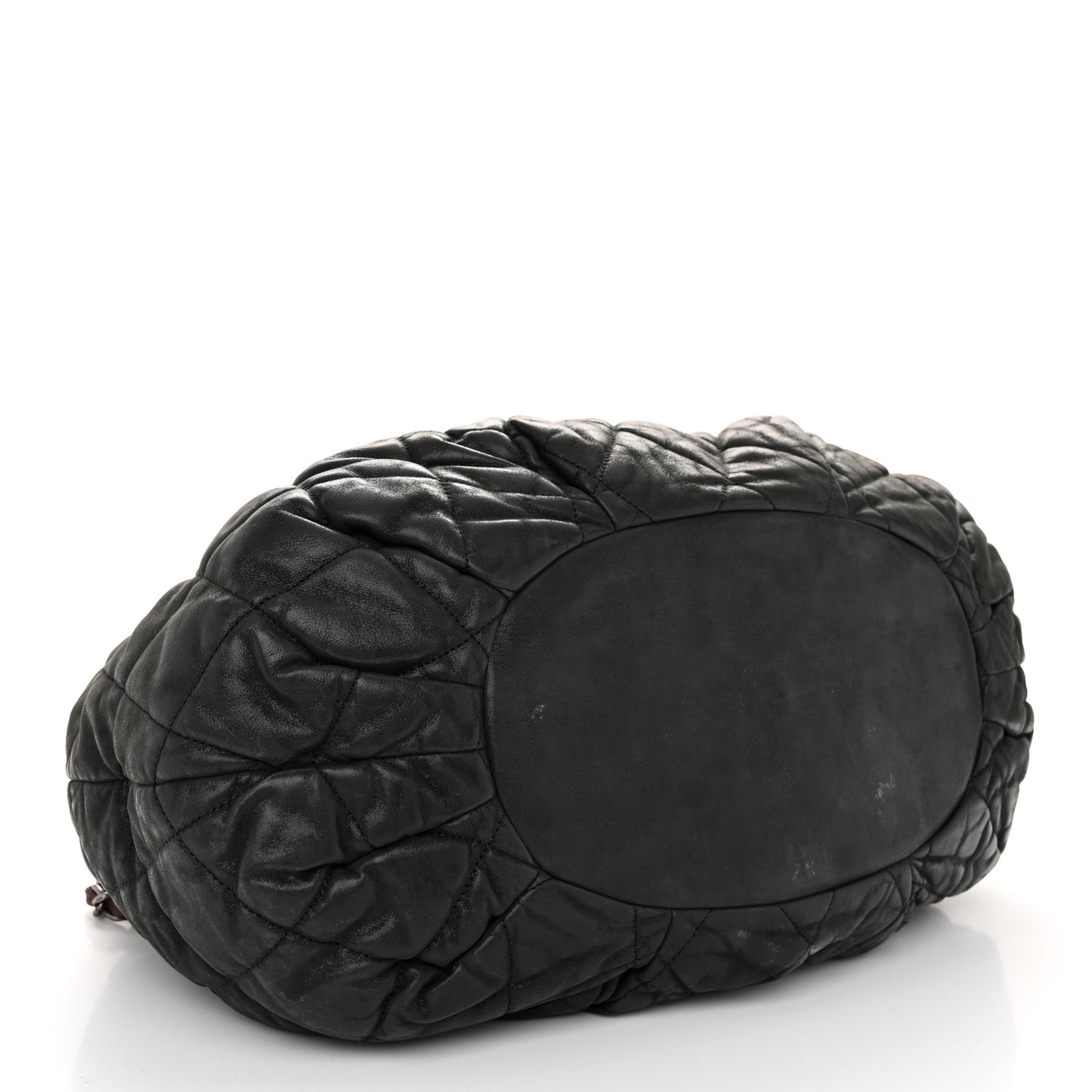 Iridescent Calfskin Quilted Large In The Mix Tote Black