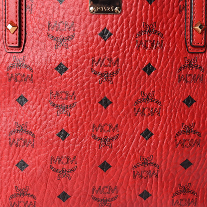 MCM Visetos Medium Anya Shopper Tote Ruby Red 12 of 12