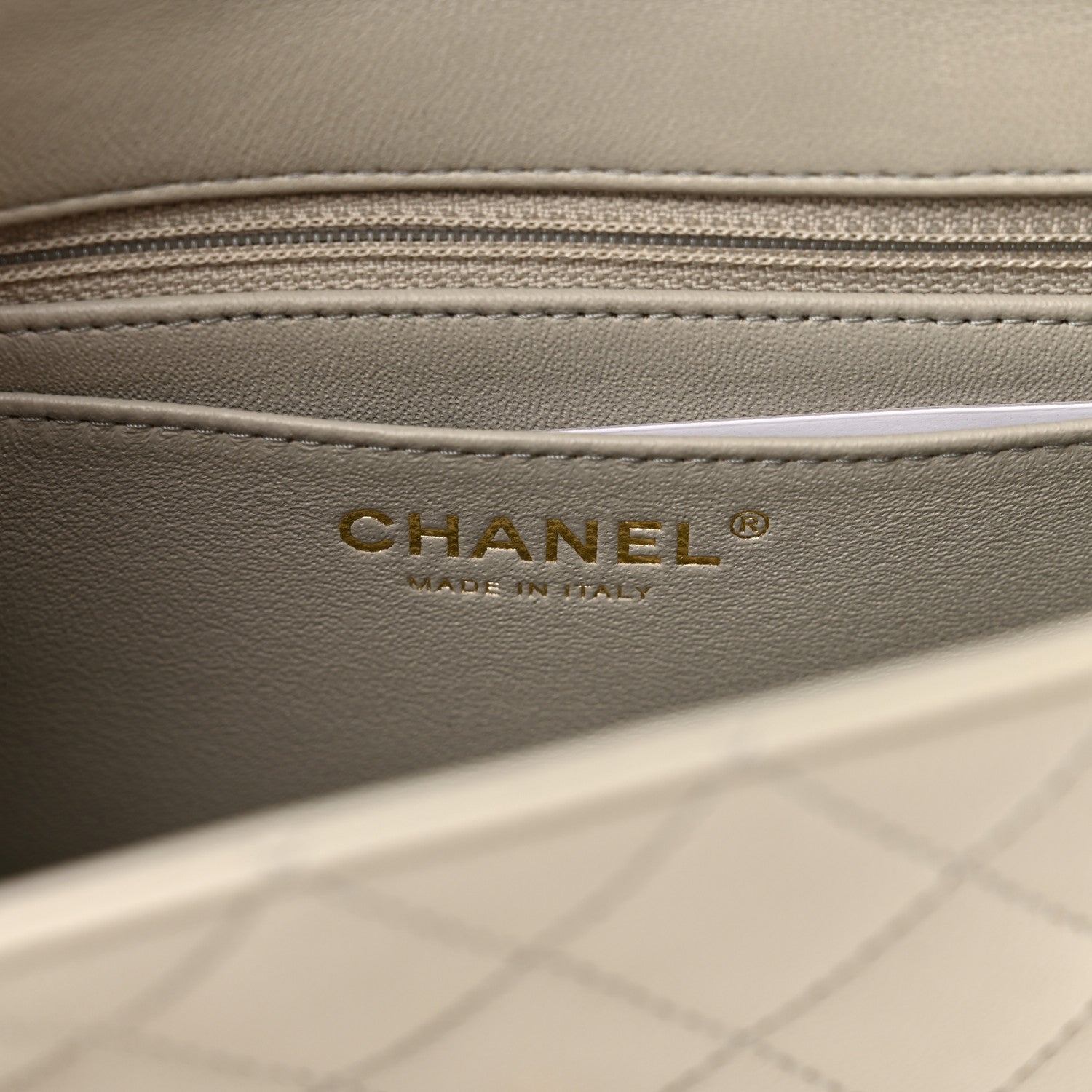 Chanel Lambskin Quilted Mini Rectangular Flap Grey 8 of 11