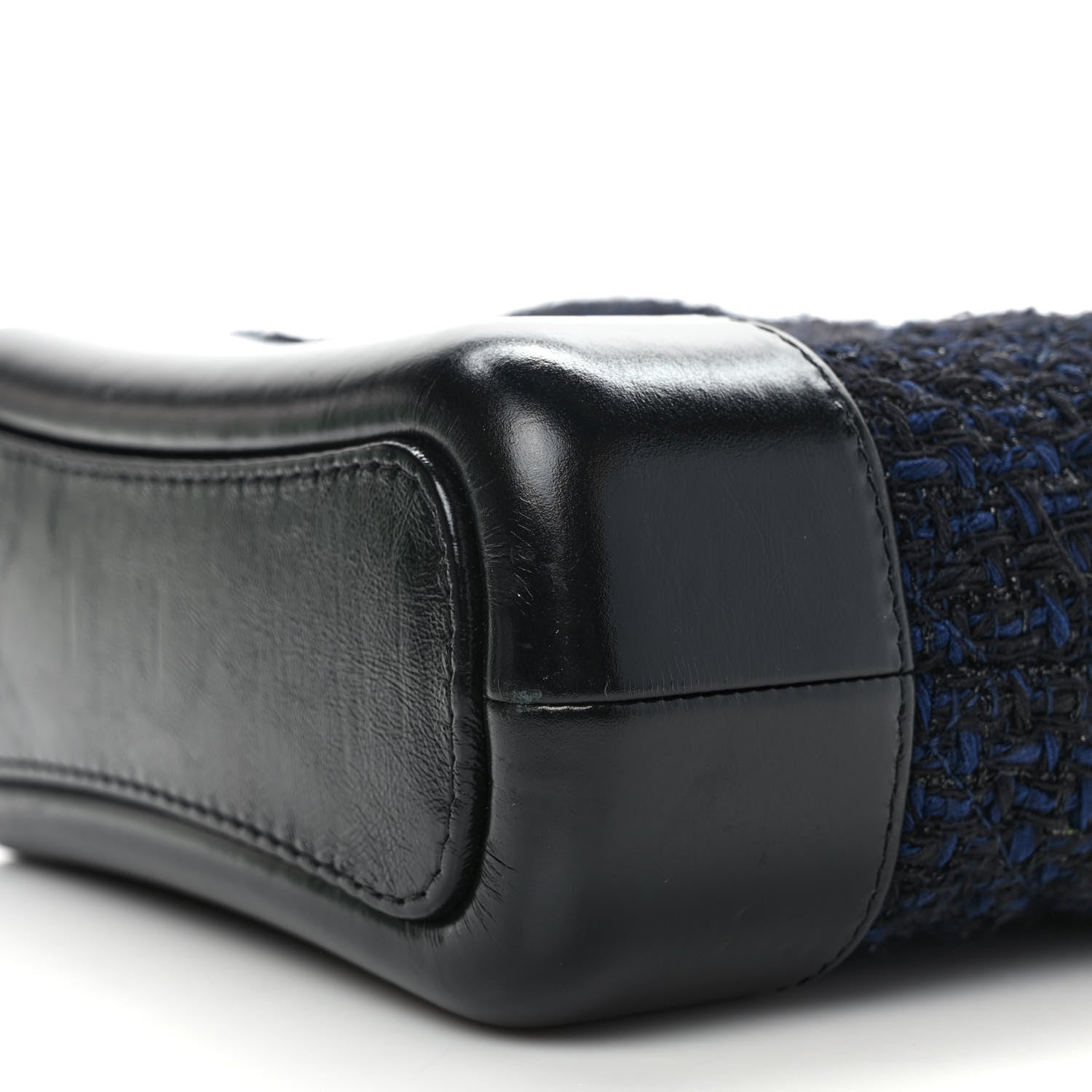 Chanel Tweed Calfskin Small Gabrielle Hobo Black Blue 8 of 8