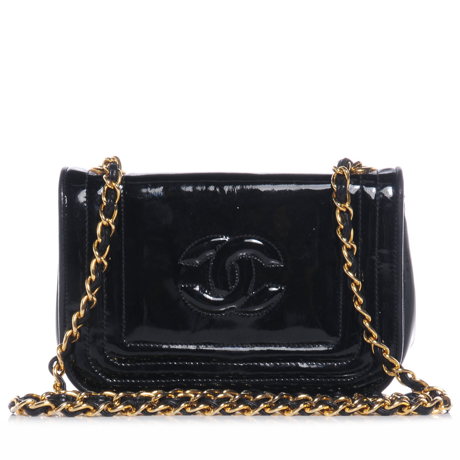 Chanel Patent Mini Flap Black 1 of 8