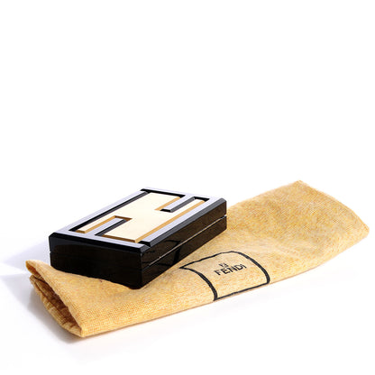 Fendi Resin FF Clutch Black Gold 4 of 9