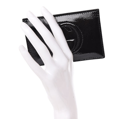 Gucci Patent Soho Envelope Card Case Black 2 of 7