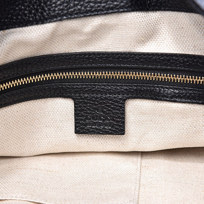 Gucci Pebbled Calfskin Medium Soho Chain Shoulder Bag Black 6 of 10