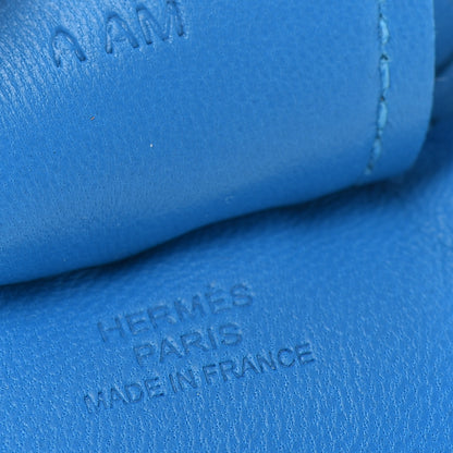 Hermes Milo Lambskin Grigri Rodeo Horse Bag Charm GM Bleu Zanzibar 3 of 3
