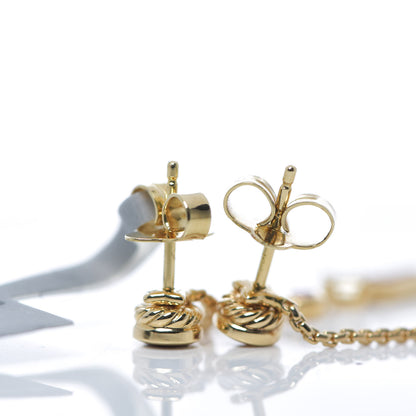 David Yurman 18K Yellow Gold Diamond Citrine Yellow Beryl Pink Sapphire Novella Drop Earrings 3 of 3