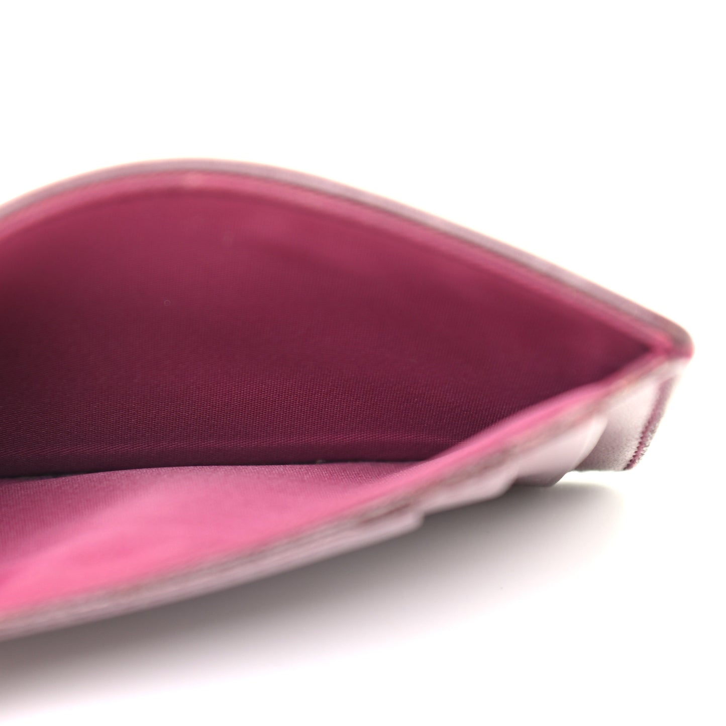 Calfskin Oblique Card Holder Bordeaux
