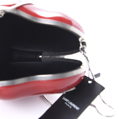 Saint Laurent Smooth Calfskin Heart Monogram Love Box Crossbody Red 5 of 9