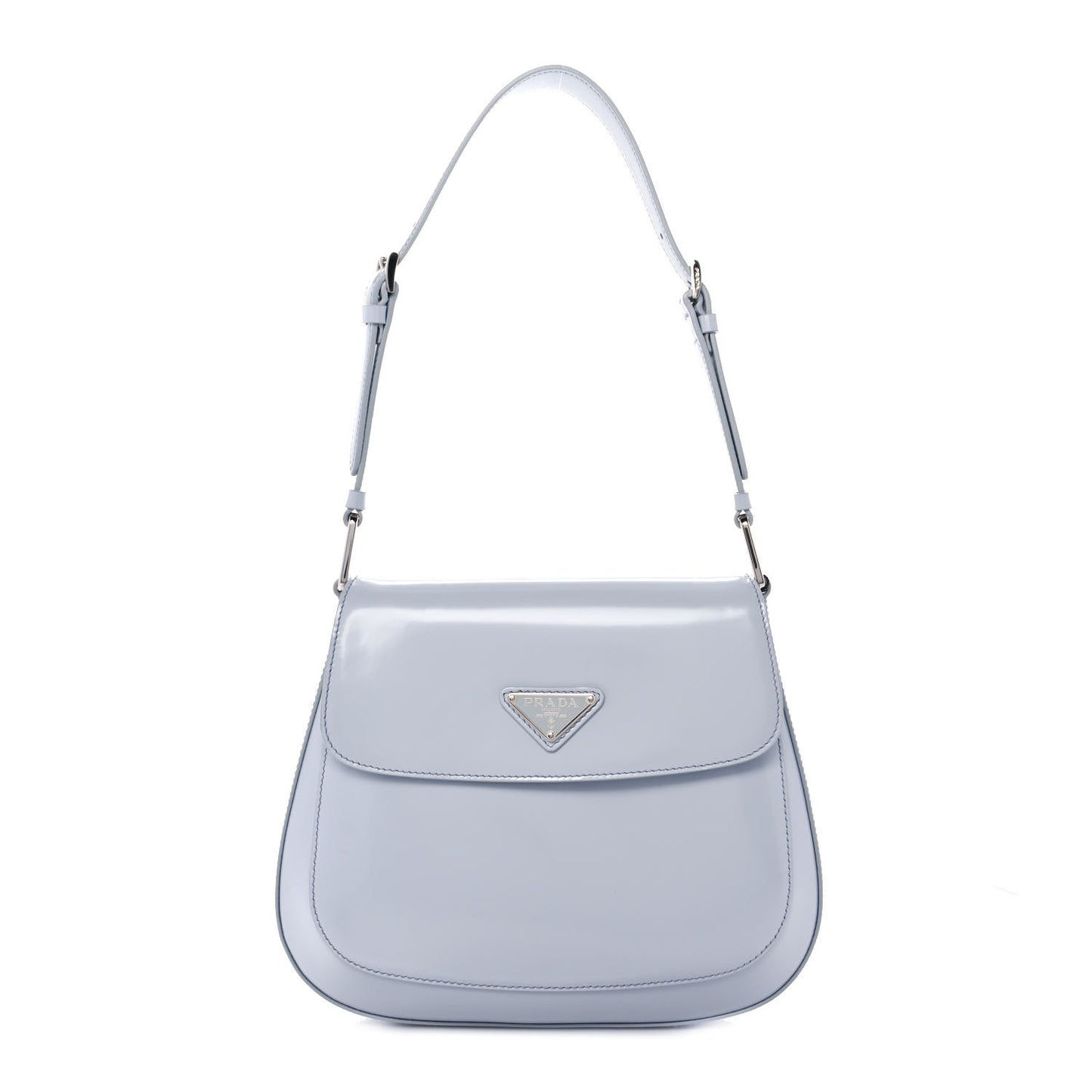 Spazzolato Cleo Flap Adjustable Strap Shoulder Bag Fiordaliso