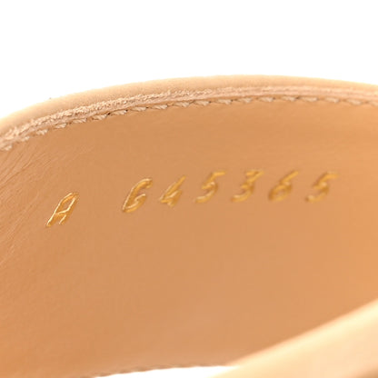 Chanel Lambskin Logo Platform Sandals 40 Beige 9 of 11