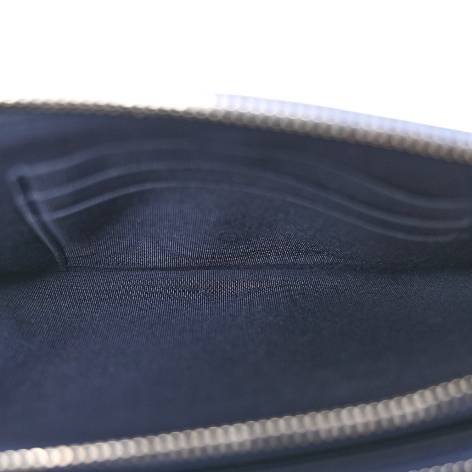 Chanel Metallic Caviar Quilted Small Boy Clutch With Chain Navy 6 of 13