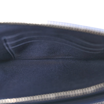 Chanel Metallic Caviar Quilted Small Boy Clutch With Chain Navy 6 of 13