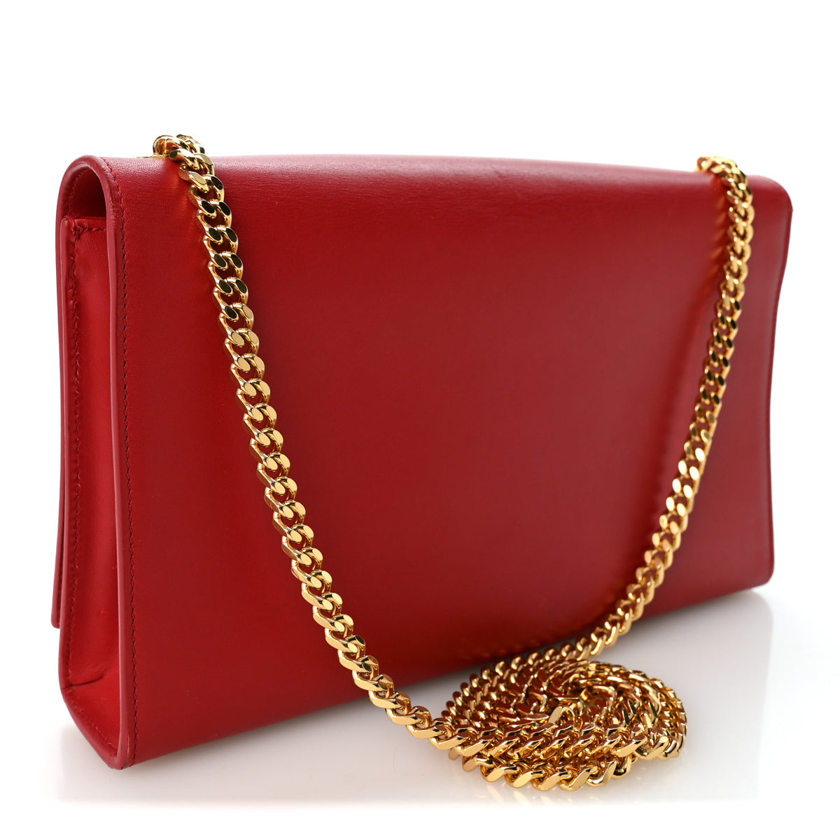 Smooth Calfskin Medium Classic Monogram Kate Tassel Satchel Lipstick Red