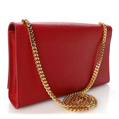 Saint Laurent Smooth Calfskin Medium Classic Monogram Kate Tassel Satchel Lipstick Red 3 of 11