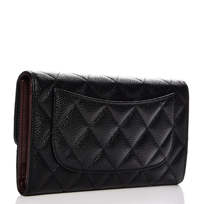 Chanel Caviar Quilted Large Flap Wallet Black 3 of 9