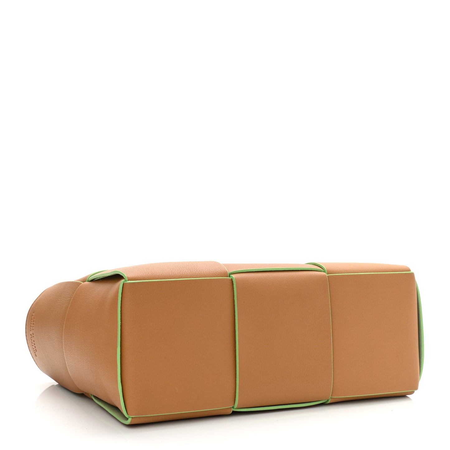 Nappa Intrecciato Small Arco Tote Carmel Pistachio
