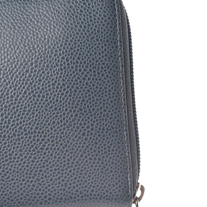 Chanel Caviar Large CC Timeless Zip Around Organizer Wallet Blue 13 of 23