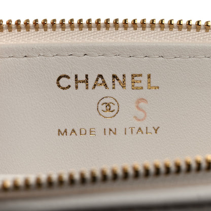 Chanel Lambskin Quilted Wave Clutch White 6 of 8