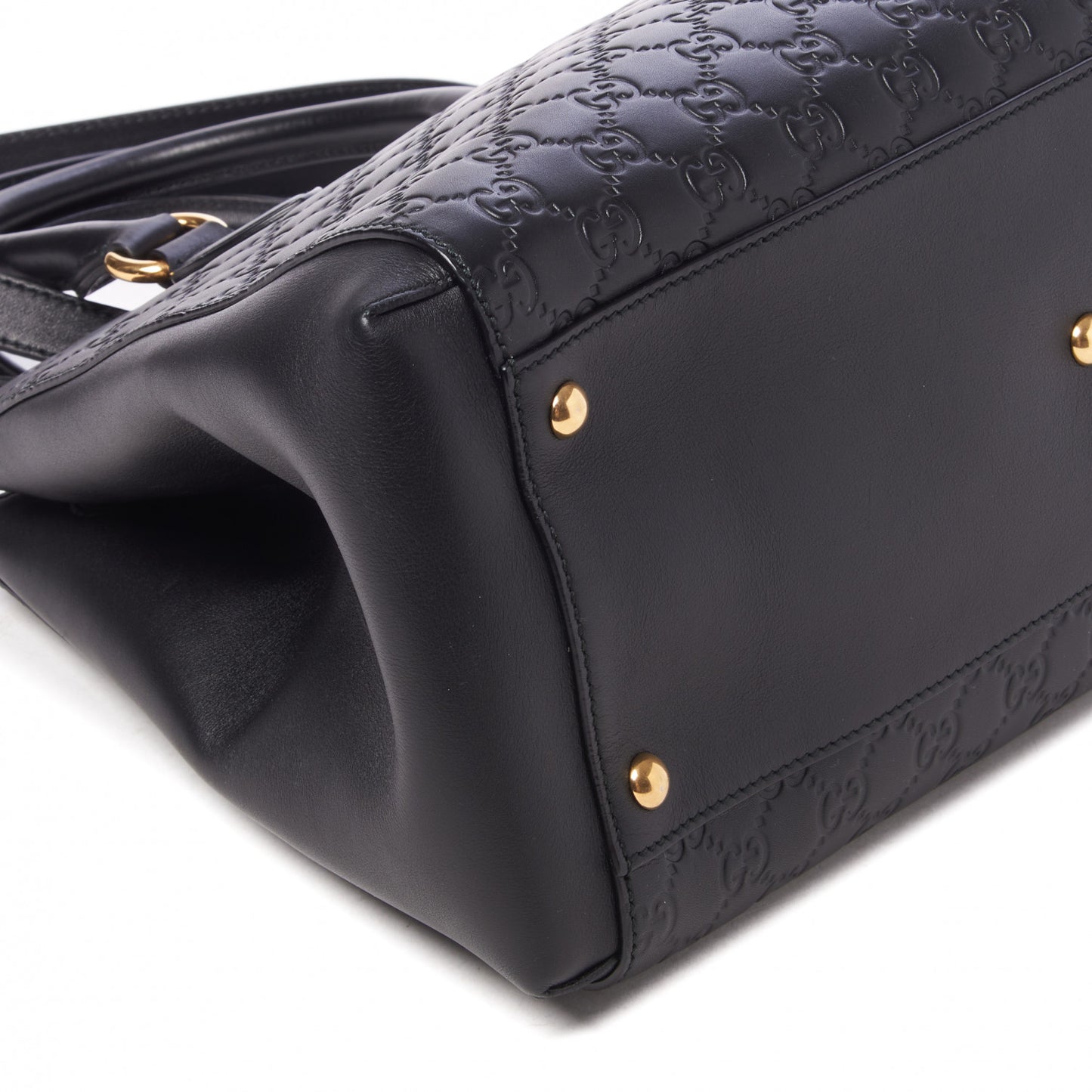 Soft Guccissima Signature Top Handle Tote Bag Black
