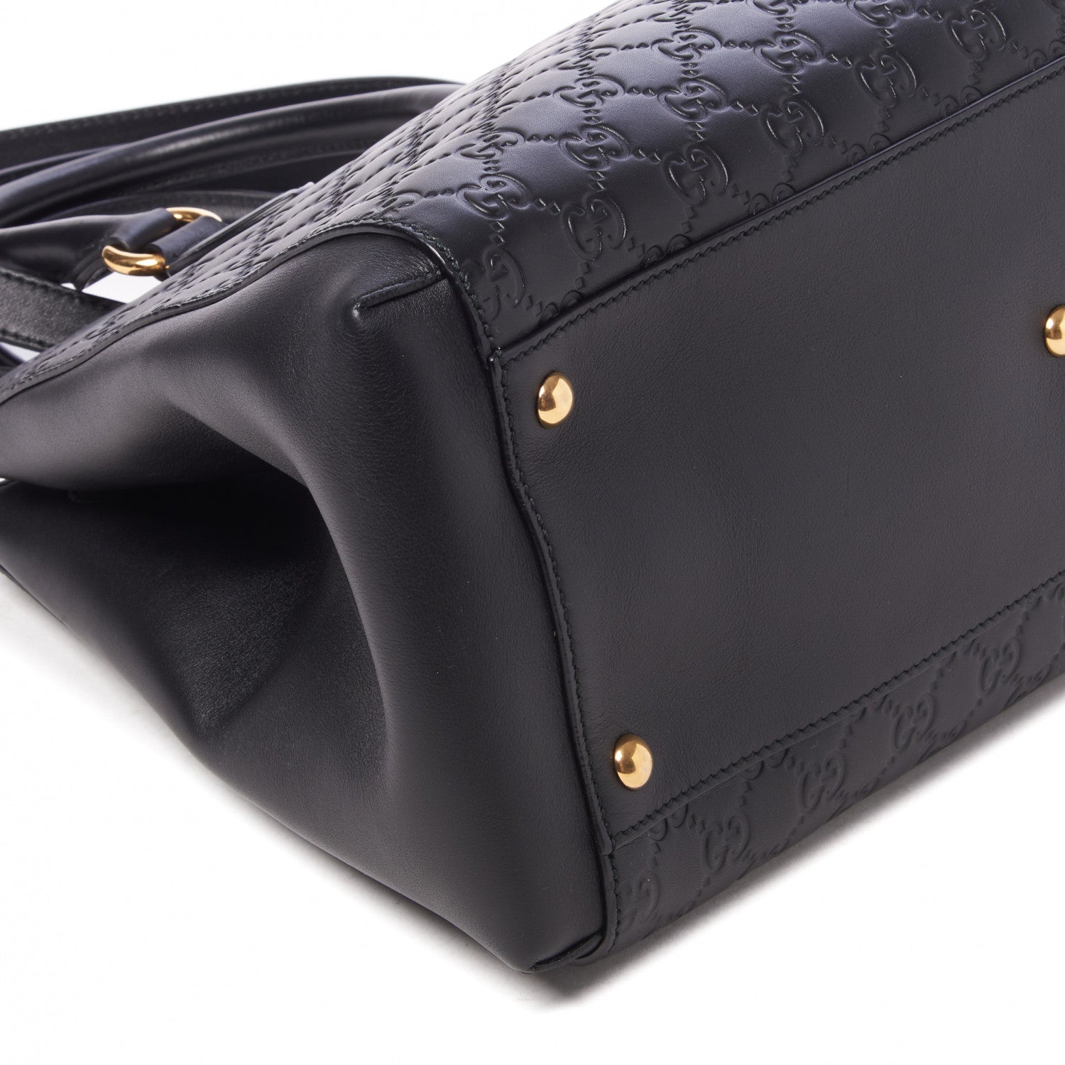 Gucci Soft Guccissima Signature Top Handle Tote Bag Black 6 of 8