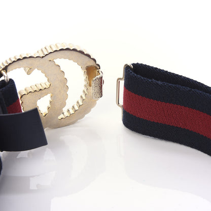 Gucci Canvas Torchon Double G Web Belt 90 36 Navy Red 3 of 4