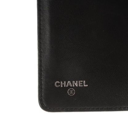 Chanel Lambskin Quilted Boy Large Zip Pocket Wallet Dark Grey 6 of 8