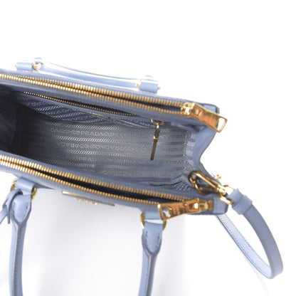 Prada Saffiano Mini Galleria Double Zip Tote Astrale 6 of 9