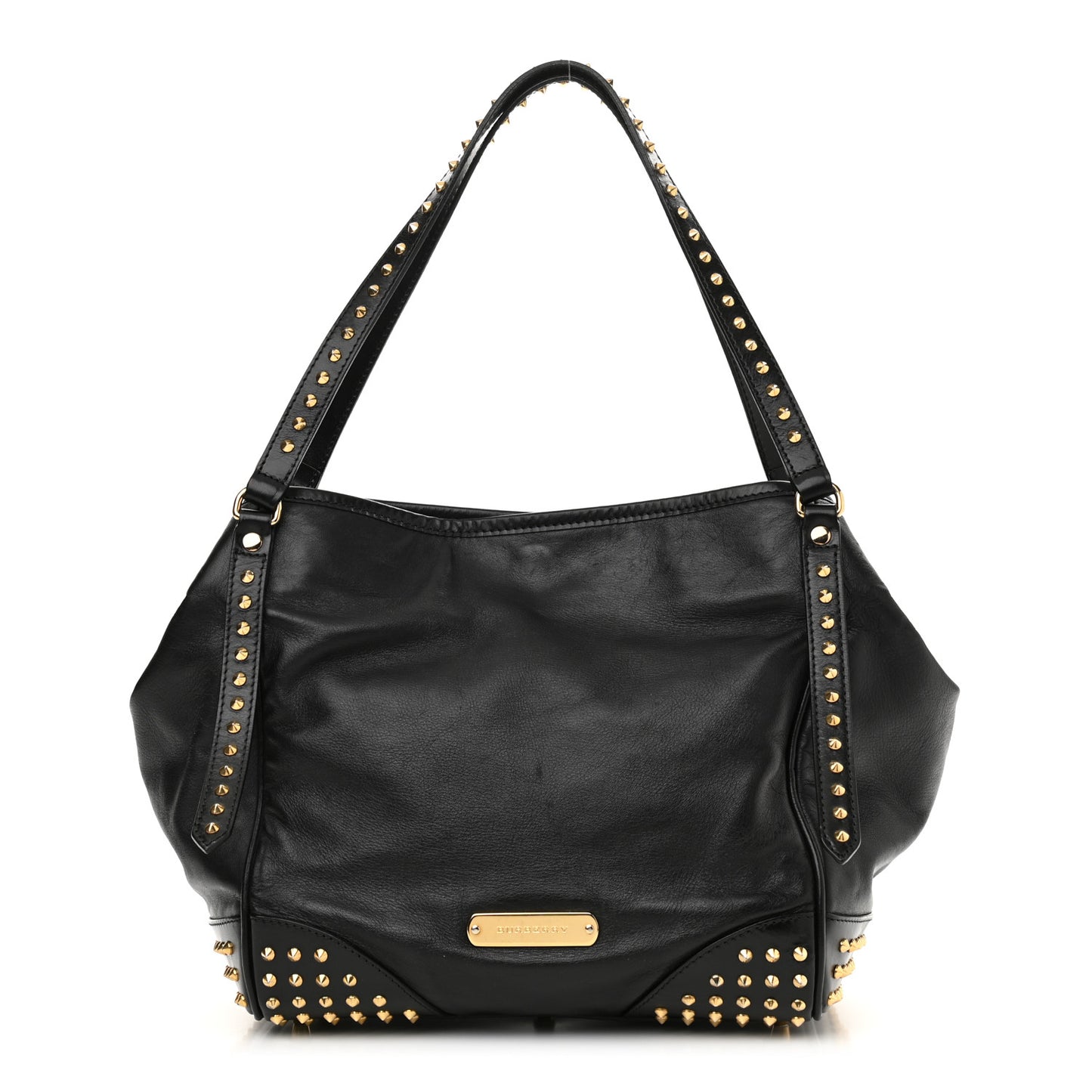 Lambskin Bridle Studs Small Canterbury Tote Black