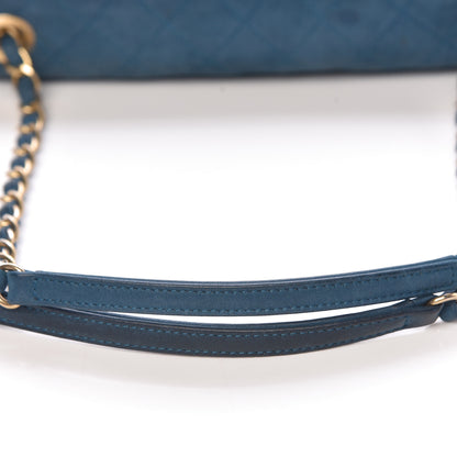 Chanel Iridescent Calfskin Large Chic Quilt Flap Dark Blue 29 of 30