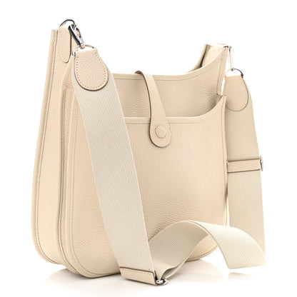 Hermes Taurillon Clemence Evelyne III PM Craie 3 of 15