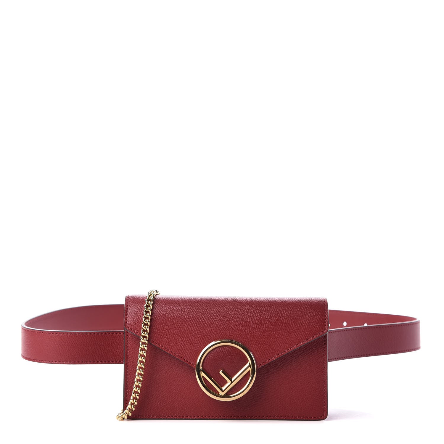 Fendi Vitello Liberty Lucido F is Fendi Envelope Belt Bag Fragola 1 of 10
