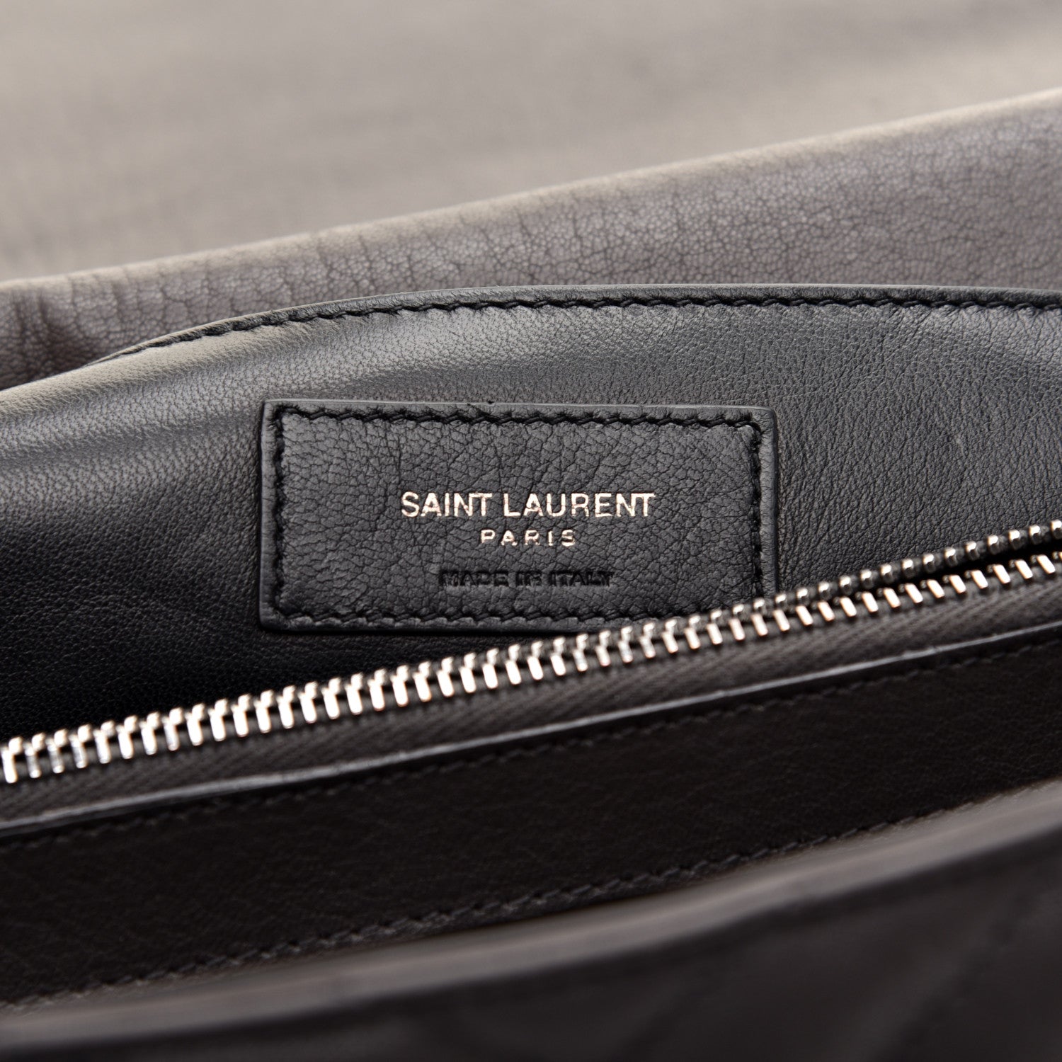 Saint Laurent Sheepskin Matelasse Chevron Monogram Large College Bag Light Coal 9 of 10