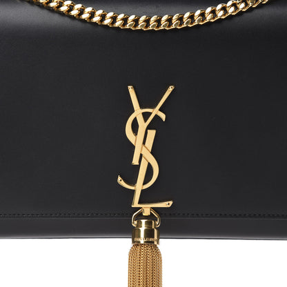 Saint Laurent Smooth Calfskin Medium Classic Monogram Kate Tassel Satchel Black 10 of 10