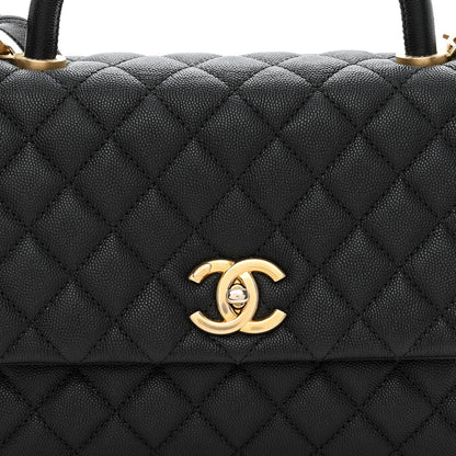 Chanel Caviar Quilted Small Coco Handle Flap Black 8 of 10