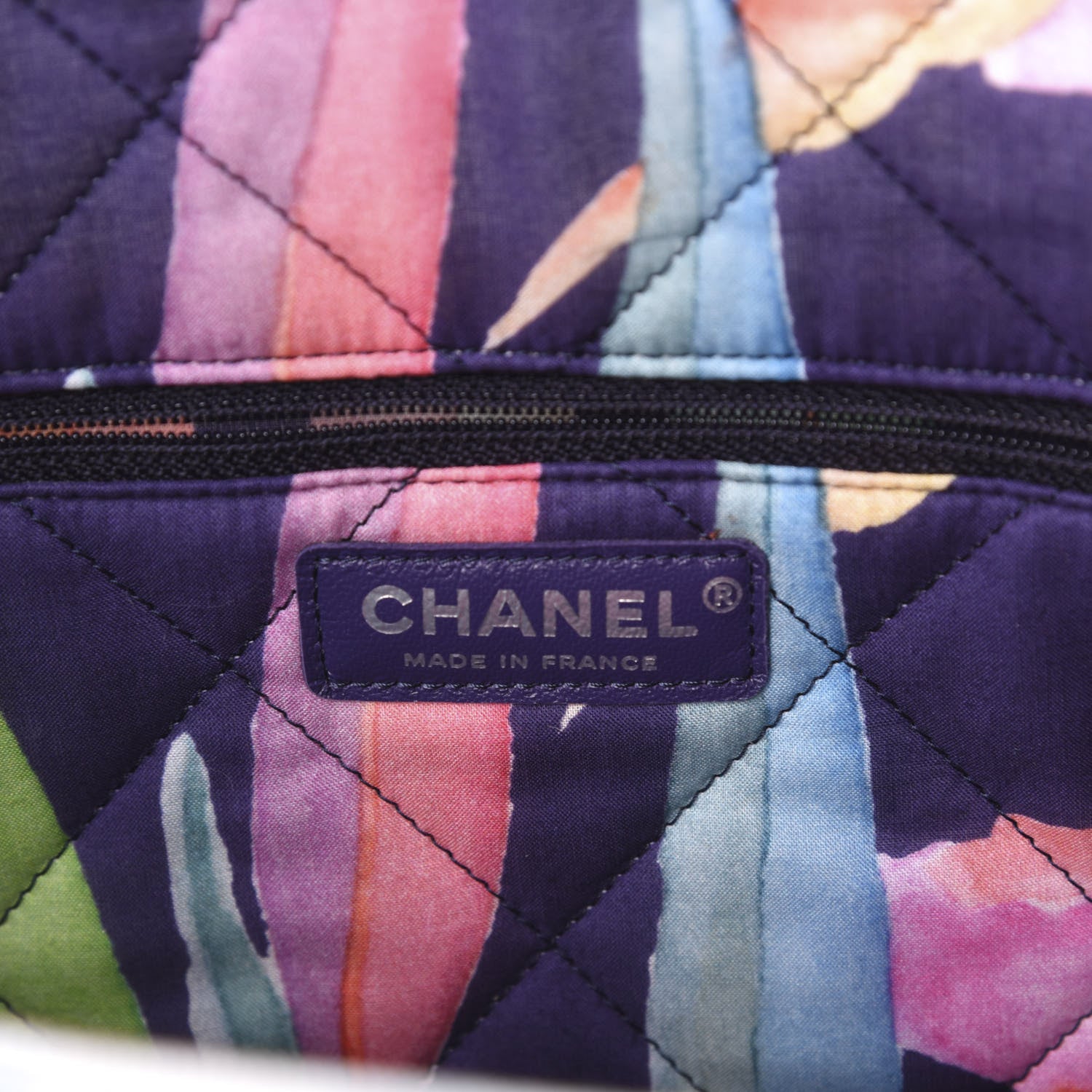 Chanel Canvas Quilted Jungle Jeans Flap White Multicolor 6 of 10