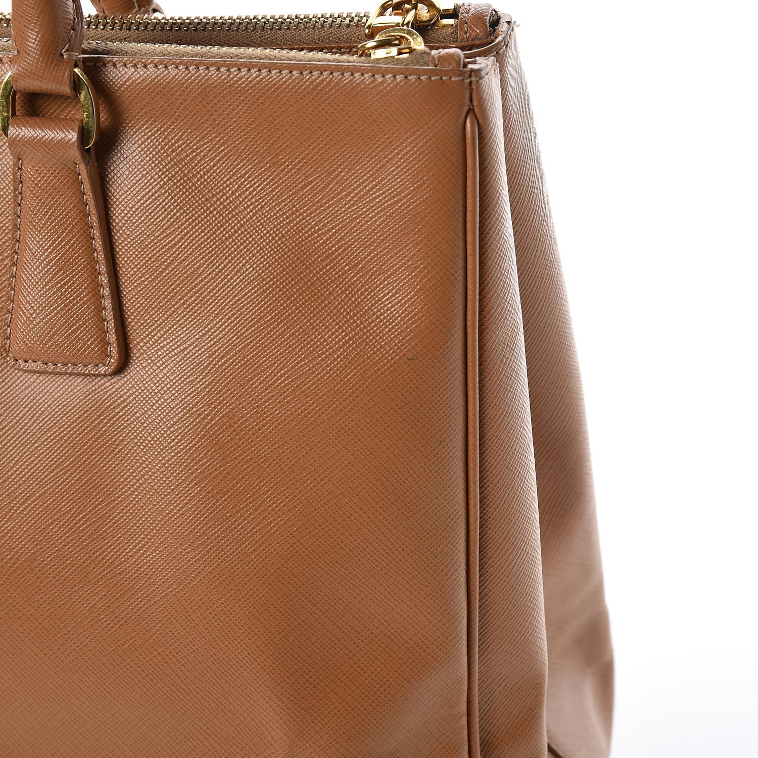 Prada Saffiano Large Galleria Double Zip Tote Caramel 18 of 21