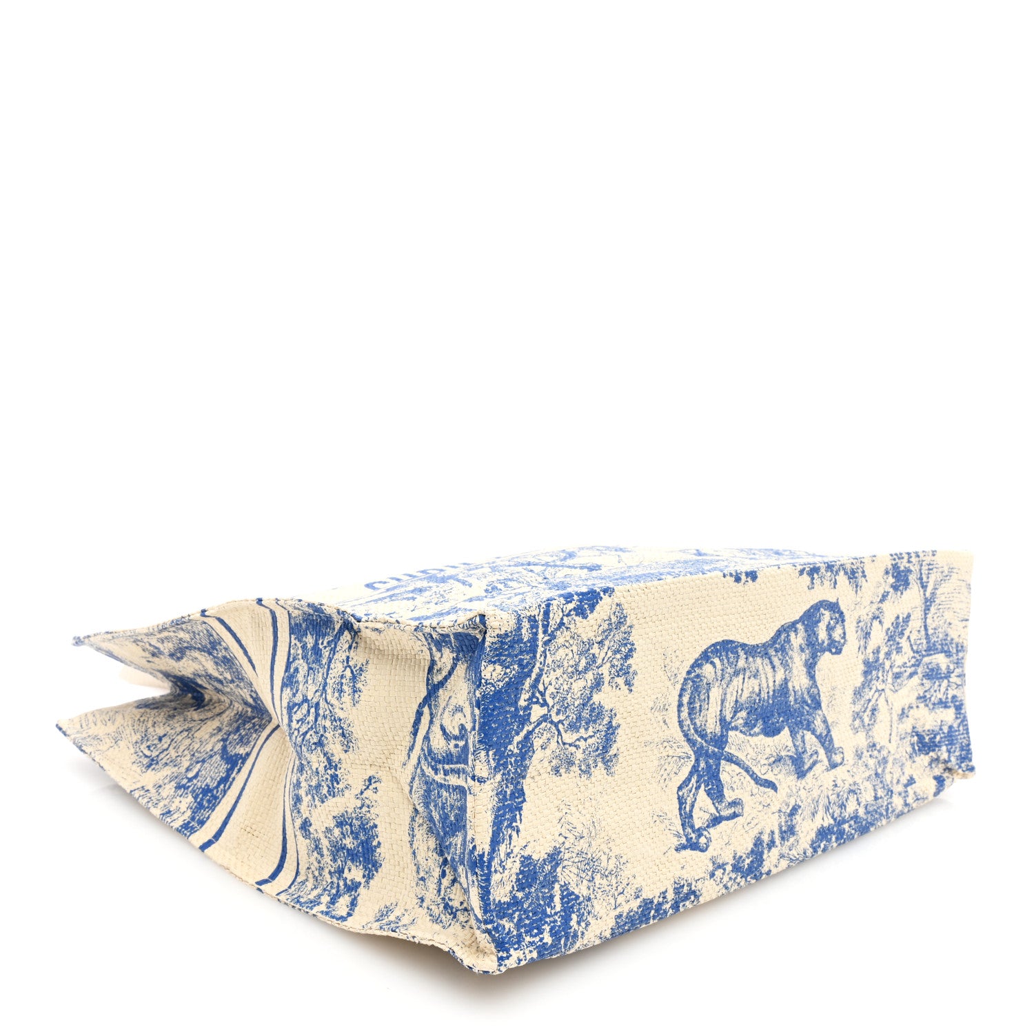 Christian Dior Straw Dioriviera Tote Blue 4 of 9