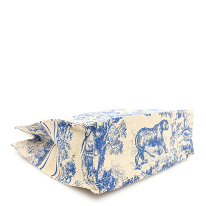 Christian Dior Straw Dioriviera Tote Blue 4 of 9
