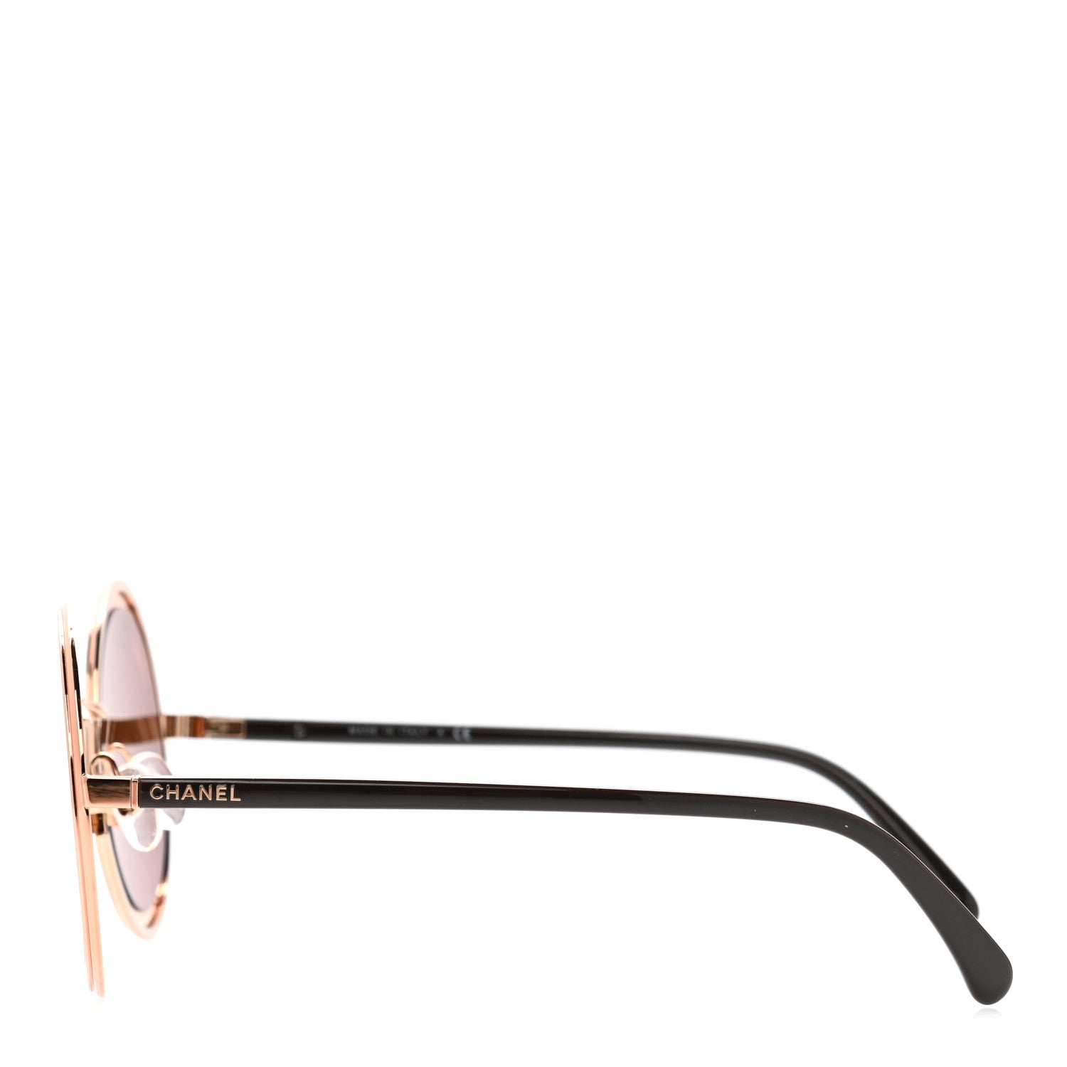 Chanel Metal Round Sunglasses 4226 Brown Rose Gold 3 of 8