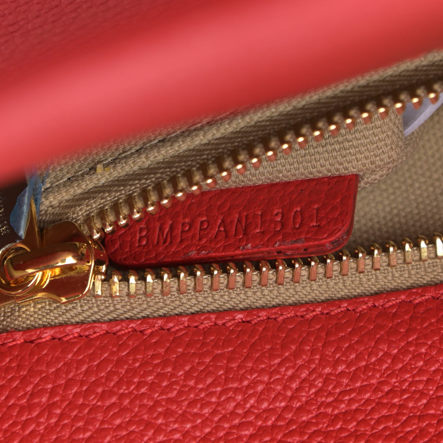 Burberry Grainy Calfskin Small Two Handle Title Bag Red 8 of 14