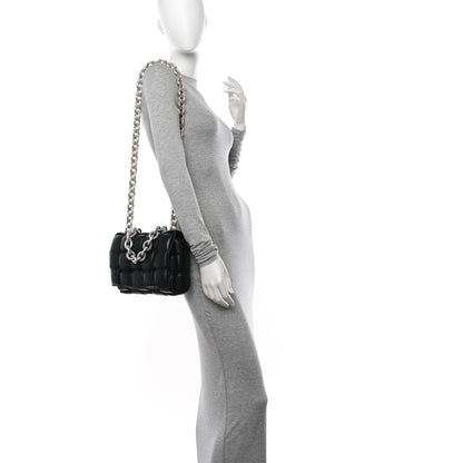 Bottega Veneta Lambskin Maxi Intreccio Padded Chain Cassette Crossbody Bag Black 2 of 10