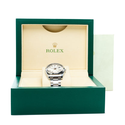 Rolex Stainless Steel 34mm Oyster Perpertual Date Watch Silver 115200 5 of 5
