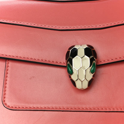 Bulgari Calfskin Serpenti Forever Shoulder Bag Coral 10 of 11