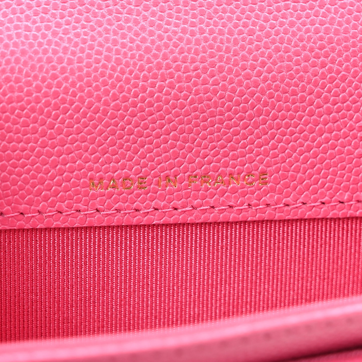 Caviar Quilted Flap Card Holder Wallet Pink