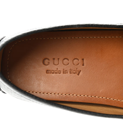 Gucci Calfskin Web Mens Horsebit Driver Loafers 8 Black 7 of 10