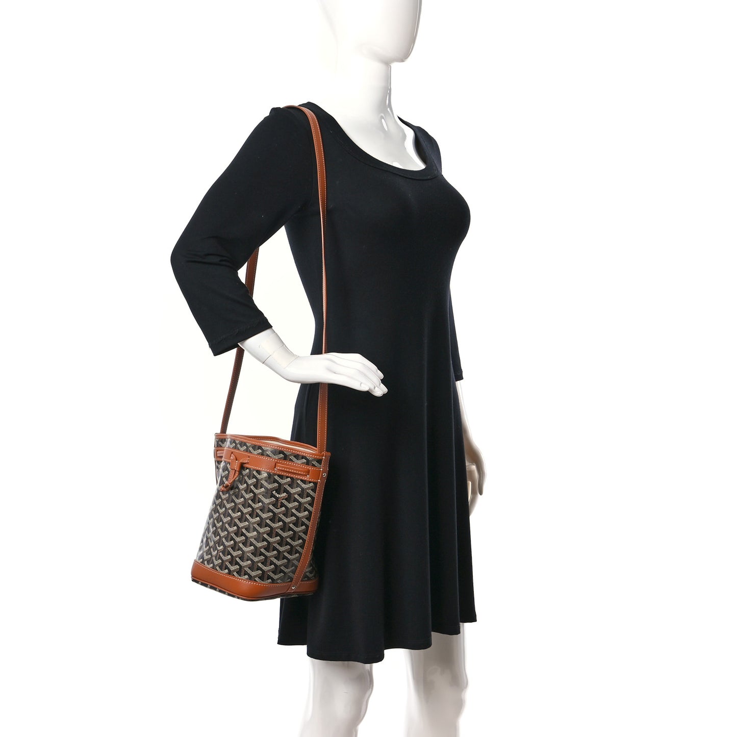 Goyardine Petit Flot Bucket Bag PM Black Gold