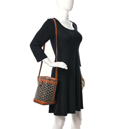 Goyard Goyardine Petit Flot Bucket Bag PM Black Gold 2 of 9