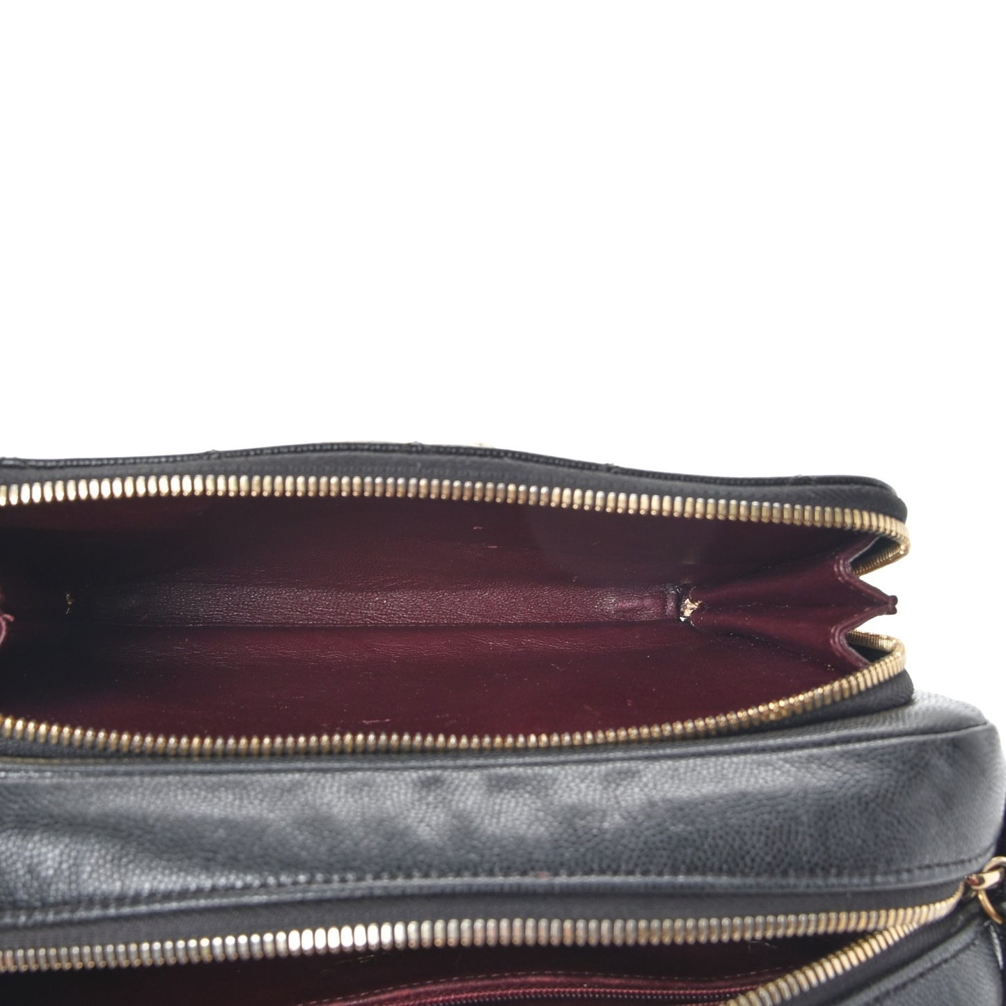 Caviar Quilted Business Affinity Camera Case Black