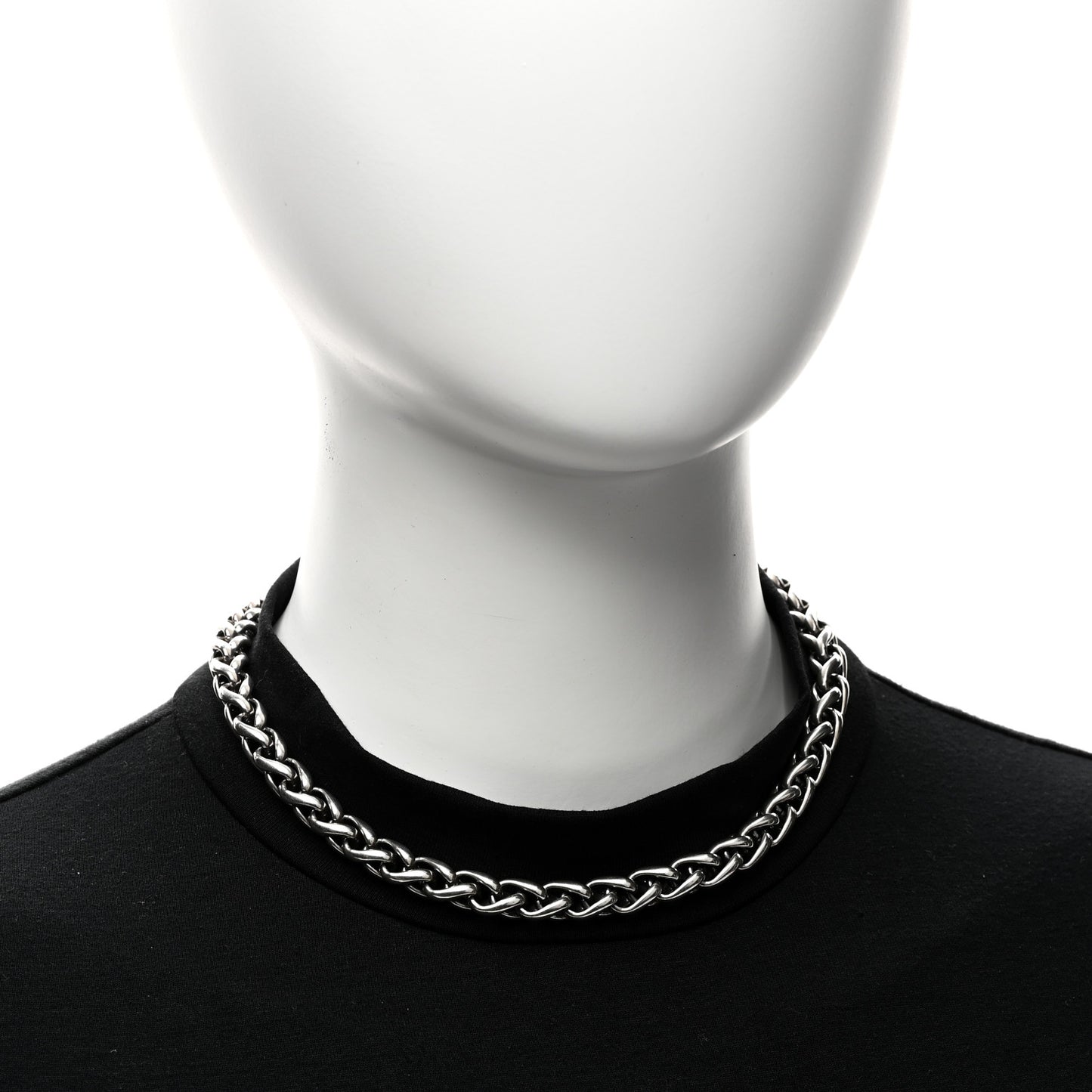Sterling Silver 14K Yellow Gold 8mm Wheat Chain Necklace